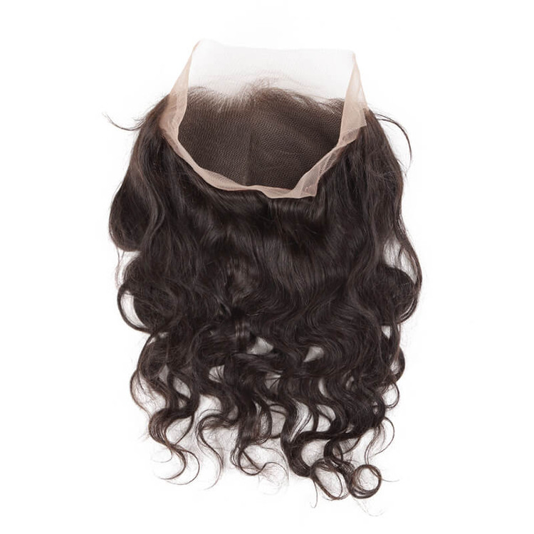 El cabello virgen más barato Body Wave 360 Lace Frontal, Natural Back 8A 0