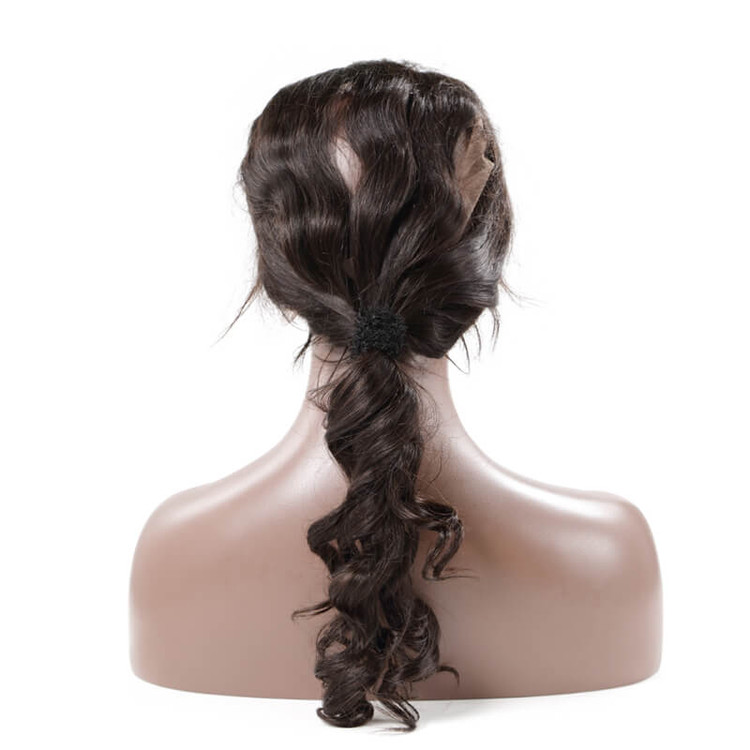 Frontal de encaje 360 de onda suelta hecho con cabello virgen real a la venta 8A 1