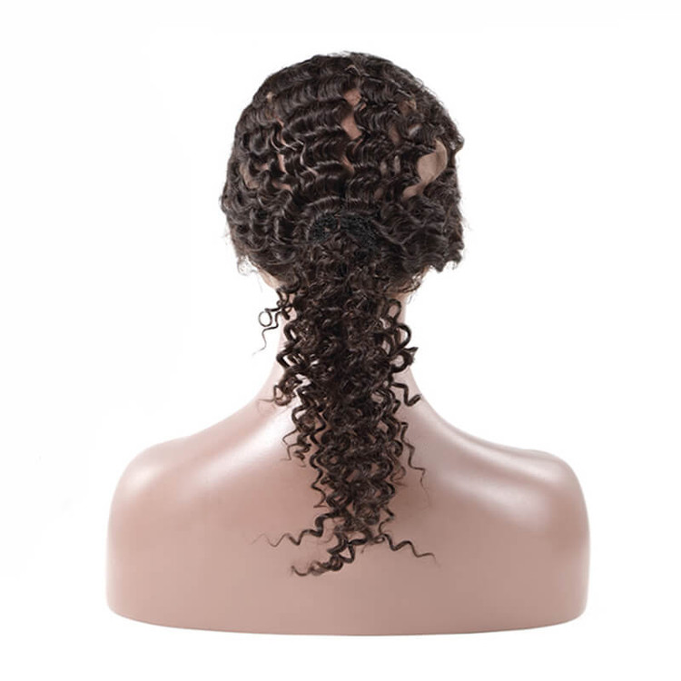 Frontal con mejores ventas del cordón del cabello humano 360 de la Virgen de la onda profunda para las mujeres 0