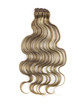 Kastanienbraun/Blond (#F6-613) Ultimate Body Wave Clip In Remy Hair Extensions 9 Stück 1 small