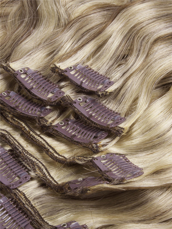 Brun Châtaigne/Blonde(#F6-613) Ultimate Body Wave Extensions de Cheveux Remy à Clip 9 Pièces 3