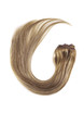 Kastanjebrun/blond(#F6-613) Ultimate Straight Clip In Remy Hair Extensions 9 stk. 1 small
