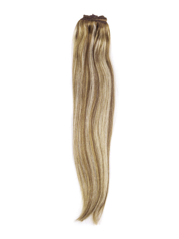 Kastanienbraun/Blond (#F6-613) Ultimate Straight Clip In Remy Hair Extensions 9 Stück 2