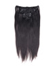 Natural Black(#1B) Ultimate Clip recto sedoso en extensiones de cabello Remy 9 piezas 2 small