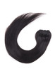 Clipe reto de seda final preto natural (#1B) em extensões de cabelo remy 9 peças 3 small