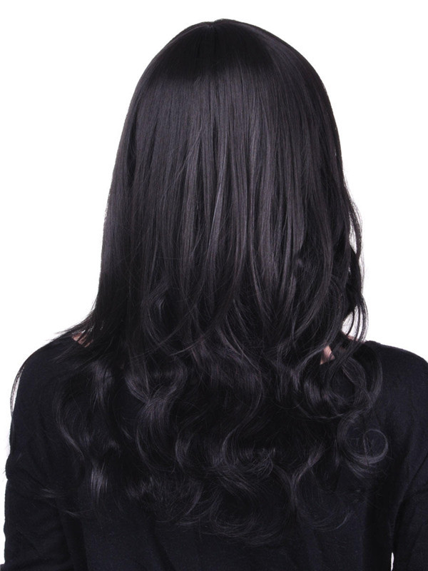 Noir naturel (# 1B) Extensions de cheveux à clips Body Wave de qualité supérieure 7 pièces 0