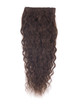 Brun moyen (#4) Deluxe Kinky Curl Clip dans les extensions de cheveux humains 7 pièces 2 small
