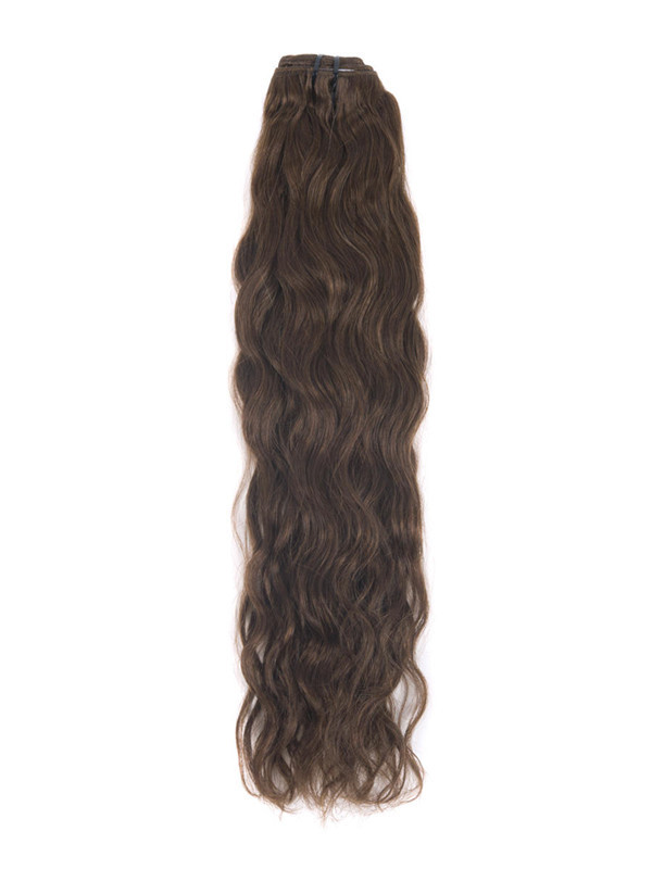 Castaño medio (# 6) Ultimate Kinky Curl Clip en extensiones de cabello Remy 9 piezas-np 2