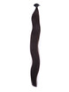 50 extensiones de cabello con punta de palo Remy recta y sedosa/extensiones de cabello con punta en I negro natural (# 1B) 1 small