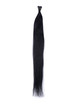 50 stykker Silky Straight Stick Tip/I Tips Remy Hair Extensions Jet Black(#1) 0 small