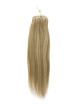Extensiones de cabello Remy Micro Loop, 100 hebras, sedoso, recto, marrón dorado/rubio (#F12/613) 0 small