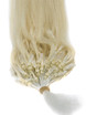 Micro Loop Remy Hair Extensions 100 strengen Silky Straight Medium Blonde (#24) 2 small