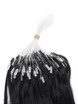 Extensões de cabelo Remy Micro Loop 100 fios preto azeviche(#1) liso sedoso 2 small