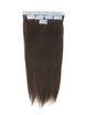 Cinta Remy en extensiones de cabello, 20 piezas, sedoso, liso, marrón medio (#4) 0 small