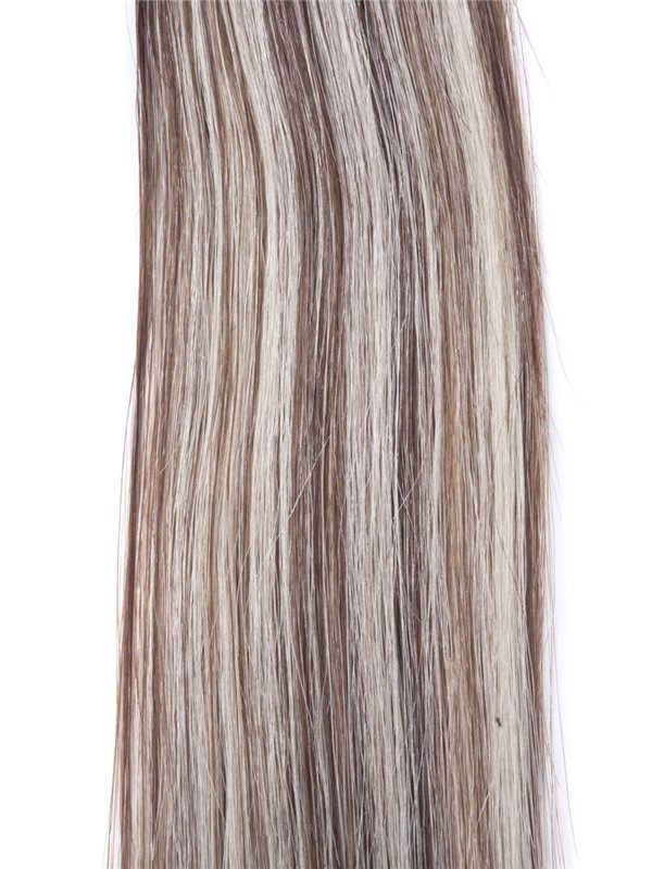50 Stuk Silky Straight Remy Nail Tip/U Tip Hair Extensions Bruin/Blond (#P4/22) 3