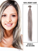 50 Stuk Silky Straight Nail Tip/U Tip Remy Hair Extensions Blond (#F6/613) 0 small