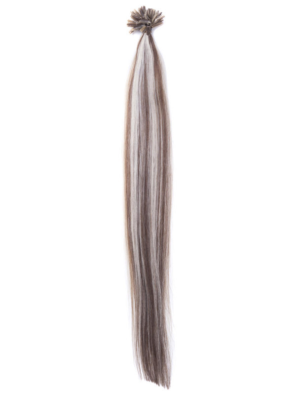 50 delar silkeslen rak nagelspets/U-spets Remy Hair Extensions Blond(#F6/613) 1