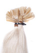 50 delar silkeslen rak nagelspets/U-spets Remy Hair Extensions Medium Blond(#24) 2 small