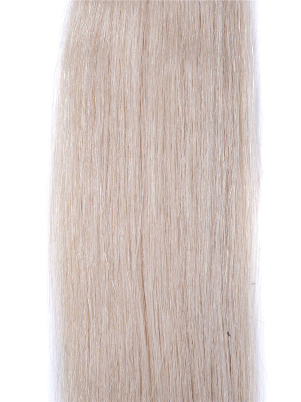 50 delar silkeslen rak nagelspets/U-spets Remy Hair Extensions Medium Blond(#24) 3