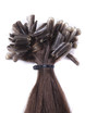 Extensões de cabelo com ponta de unha remy reta sedosa de 50 peças/ponta em U marrom médio (nº 4) 2 small