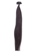 50 extensiones de cabello con punta de uñas Remy rectas y sedosas/punta en U marrón oscuro (n.º 2) 2 small