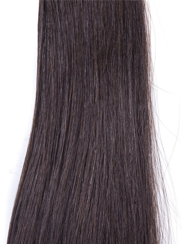Extensões de cabelo com ponta de unha remy reta sedosa de 50 peças/ponta em U marrom escuro (nº 2) 4