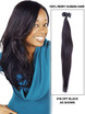 50 Stuk Silky Straight Remy Nail Tip/U Tip Hair Extensions Natuurlijk Zwart (#1B) 0 small