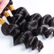 Pacotes de cabelo virgem brasileiro de ondas soltas preto natural 1 peça 0 small