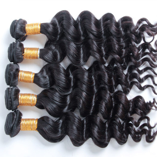 Pacotes de cabelo virgem brasileiro ondulado natural preto 1 peça 1