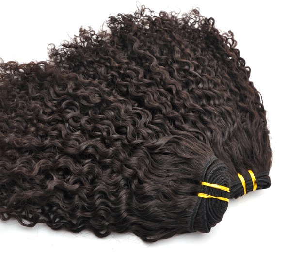 Extensiones de cabello indio virgen de grado 7A Romance Curl Natural Black (# 1B) 0