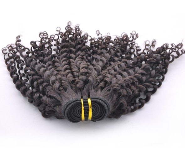 Extensiones de cabello indio virgen 7A Kinky Curl Natural Black 2