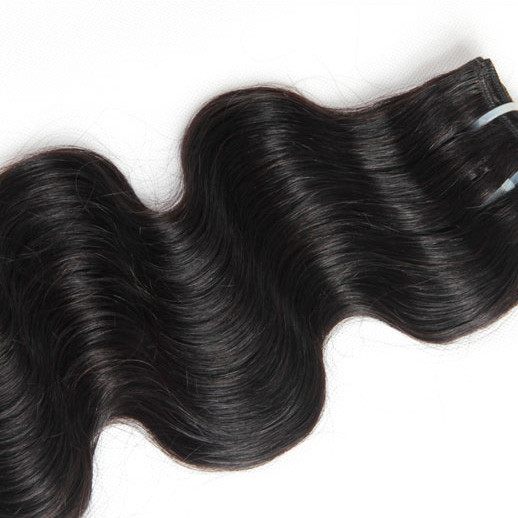 1 paquete 7A Virgin Indian Hair Body Wave Natural Black 0