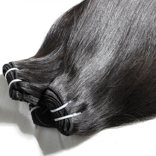 3 piezas 7A cabello virgen indio tejido sedoso recto negro natural 1