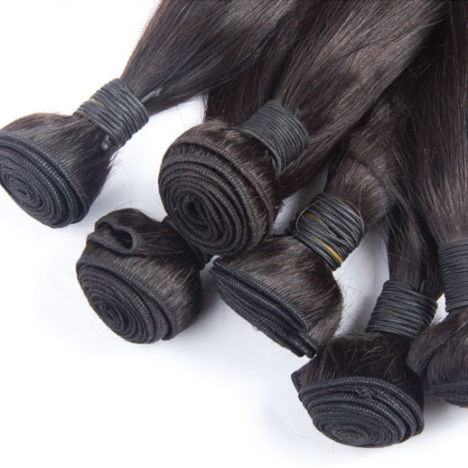 4 peças 8A sedosa reta de cabelo virgem malaio trançado preto natural 0