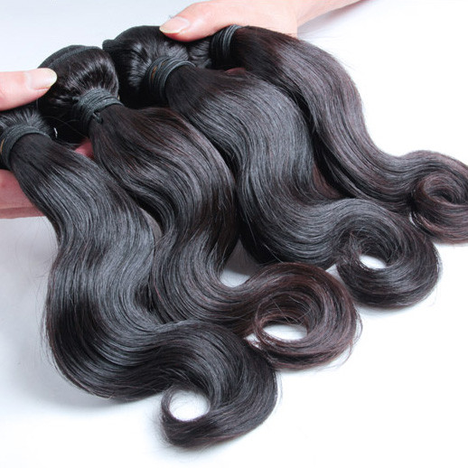 2 st 8A Body Wave Malaysian Virgin Hair Weave Natursvart 0