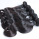 4 piezas 8A Body Wave Malasio Virgin Hair Weave Natural Black 0 small