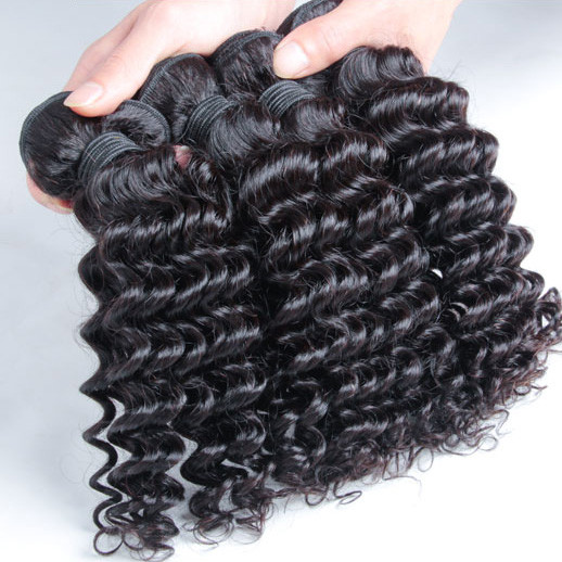 2 Stück 8A Deep Wave Malaysian Virgin Hair Weave Natural Black 2