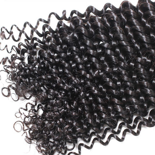 4 Stück 8A Deep Wave Malaysian Virgin Hair Weave Natural Black 1