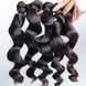 4 stk 7A Loose Wave Malaysian Virgin Hair Weave Natural Black Billig Pris 0 small