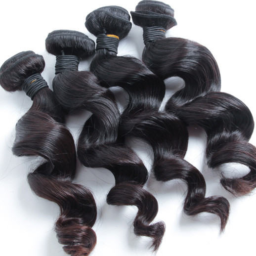 3 piezas 8A Virgin Malaysian Hair Weave Onda suelta Natural Black 0