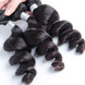 1 bunt 8A Loose Wave Peruvian Virgin Hair Weave Natural Black 1 small