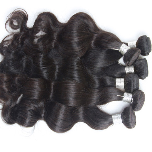 3 stk 8A Peruansk Virgin Hair Weave Natural Black Body Wave 0