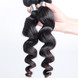 2 st 8A Virgin Peruvian Hair Loose Wave Weave Natursvart 0 small