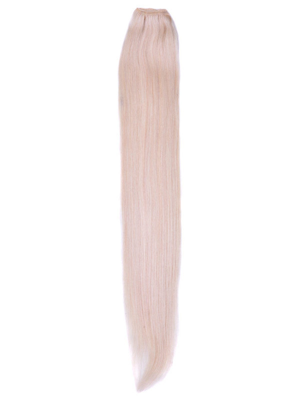 Bleach White Blonde (# 613) Trama de cabello Remy recto y sedoso 0