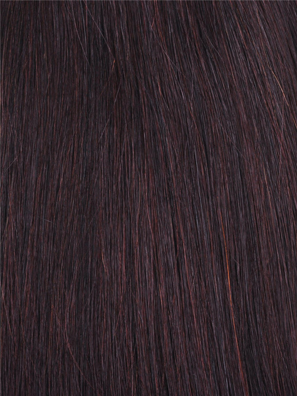 Marrón oscuro (# 2) Tramas de cabello Remy liso y sedoso 1