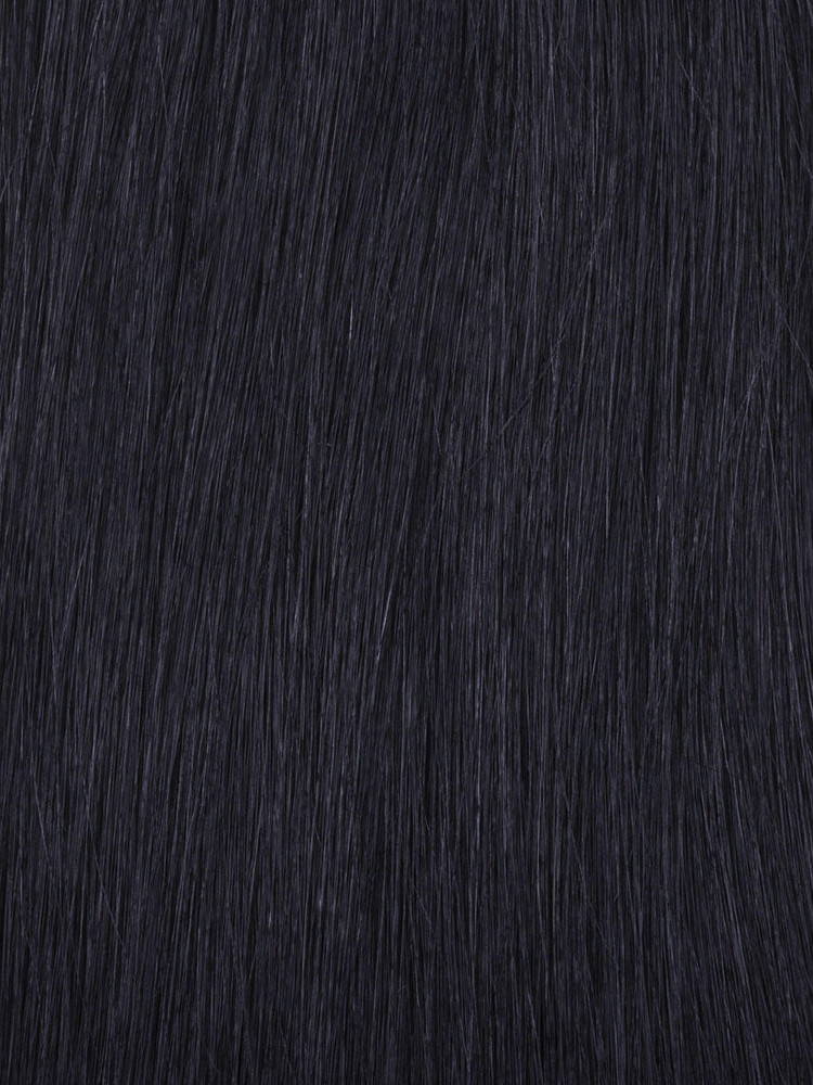 Paquetes de cabello Remy liso y sedoso negro azabache (# 1) 1