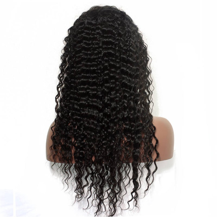 Peruca de cabelo humano de renda completa de seda de onda profunda macia, perucas de renda de 10-28 polegadas 1