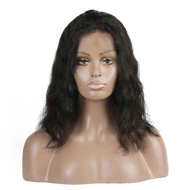 Peluca Bob ondulada con frente de encaje corto, pelucas de cabello humano de 8 a 30 pulgadas para mujeres 0