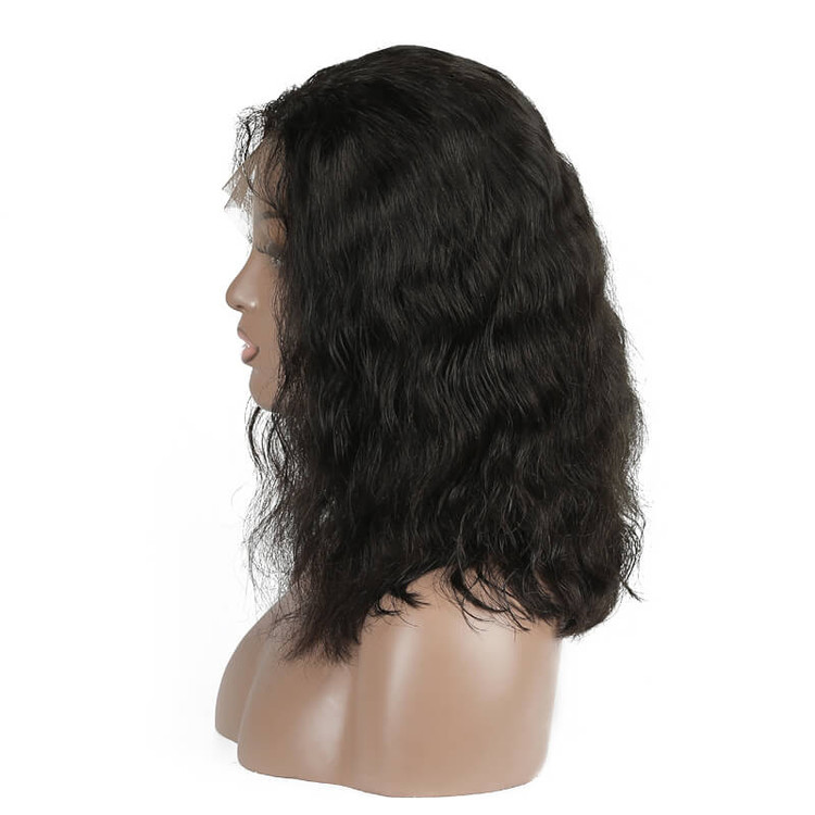 Peruca de renda curta ondulada frontal, perucas de cabelo humano de 8-30 polegadas para mulheres 1