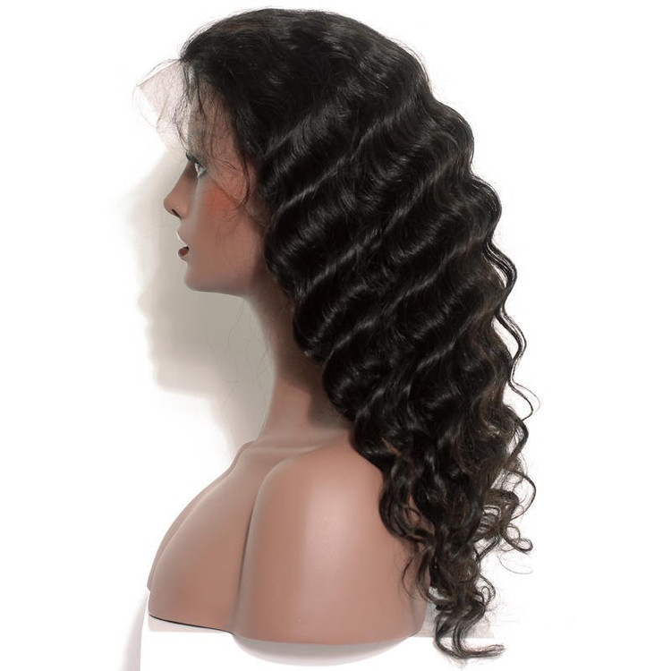 Peluca de cabello humano con frente de encaje de onda suelta de la mejor calidad, suave como la seda 0